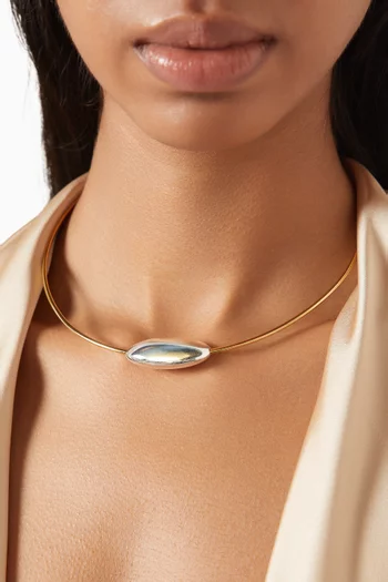 Scarlet Two-tone Collar Necklace in Sterling Silver