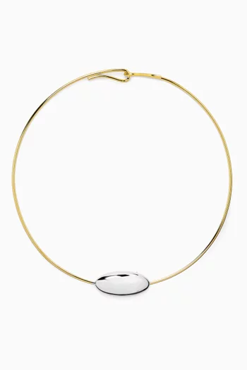 Scarlet Two-tone Collar Necklace in Sterling Silver