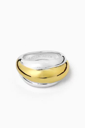 Zoe Two-tone Ring in Sterling Silver