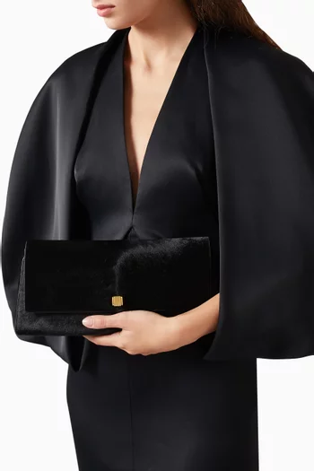 Small Audrey Clutch in Haircalf