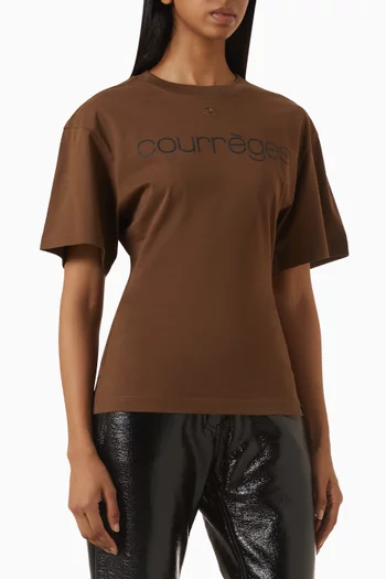 Logo Waisted T-shirt in Cotton