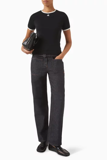 Signature Contrast T-shirt in Cotton