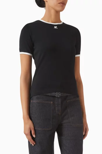 Signature Contrast T-shirt in Cotton