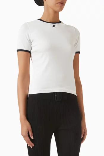 Signature Contrast T-shirt in Cotton
