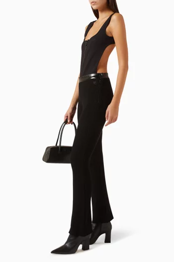 Cut-out Stretch Techno Bodysuit