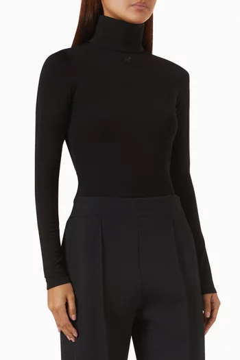 Mockneck Bodysuit in Jersey