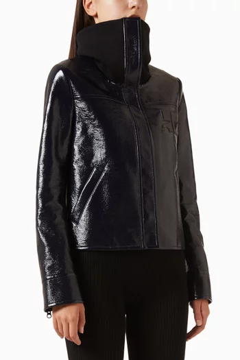High Collar Vinyl Jacket