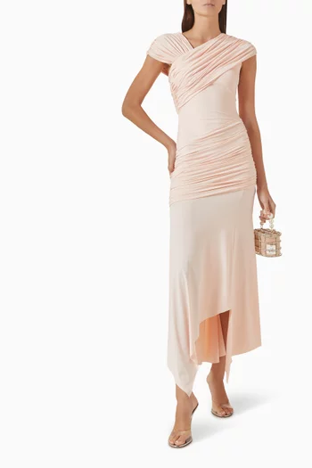 Hela Gathered Dress in Jersey
