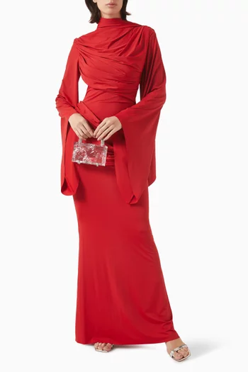 Perisa Twist Maxi Dress in Jersey