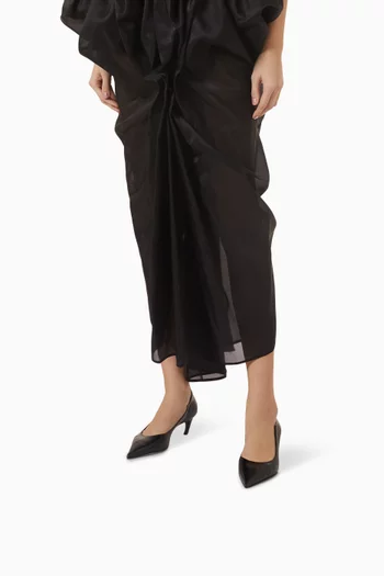 Valerie Low 55 Pumps in Glazed Leather