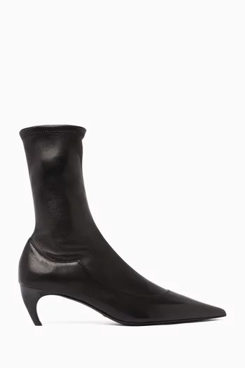 Valerie Mid-calf 55 Boots in Stretch Leather