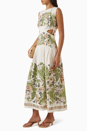 فستان أوتونيو أنهيلو متوسط الطول قطن