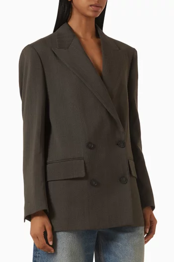 Boyfriend Blazer in Textured-knit