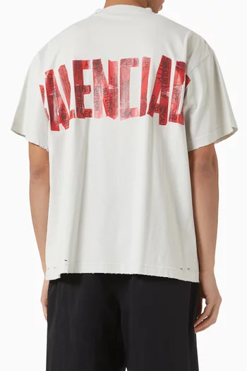 Security Tape Logo Oversized T-shirt in Jersey