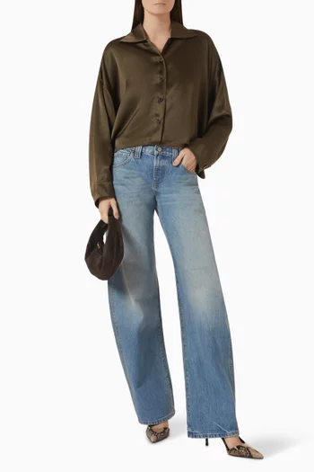 Karo Cuffed Jeans in Denim