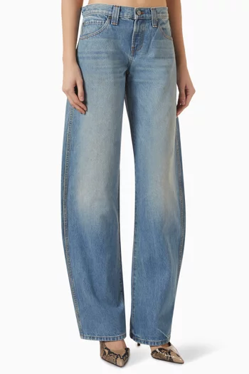 Karo Cuffed Jeans in Denim