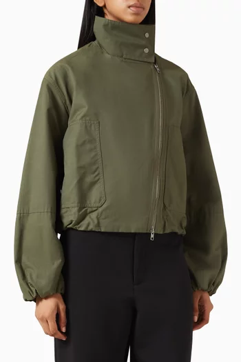 Sculpted Parachute Jacket in Cotton-blend