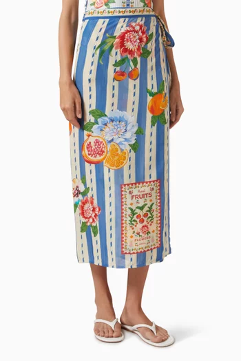 Zinna Pareo Cover-up Skirt in Viscose