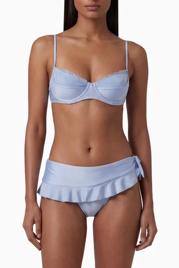 Austin Shine Underwire Bikini Top in Satin