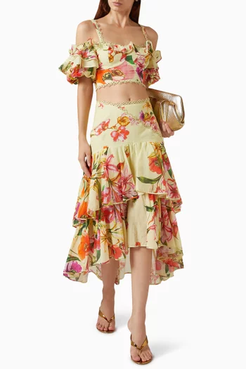 Grove Maxi Skirt in Cotton-blend