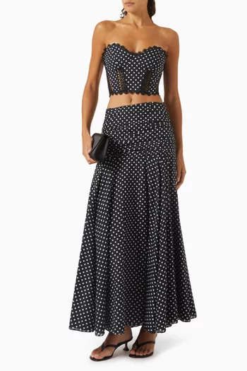 Fiare Polka-dot Bustier Top