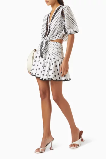 Noira Polka-dot Skirt