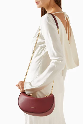 Crescent Moon Mini Bag in Leather