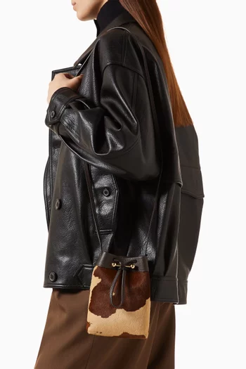 Osette Midi Pouch Hair-on-hide leather