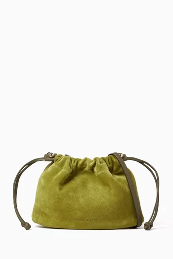 Charlotte Drawstring Bag in Suede Leather