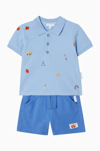 Alphabet Polo Shirt in Cotton