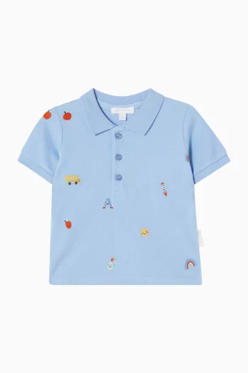 Alphabet Polo Shirt in Cotton