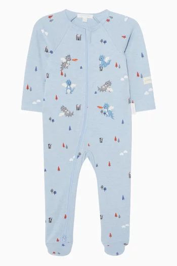 Thick Zip Growsuit in Organic Cotton