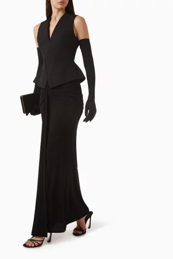 Noura Top & Skirt Set with Gloves