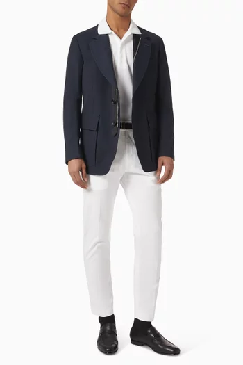 Tipped Collar Polo T-shirt in Cotton-blend