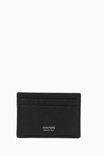 Logo Card Holder in Leather