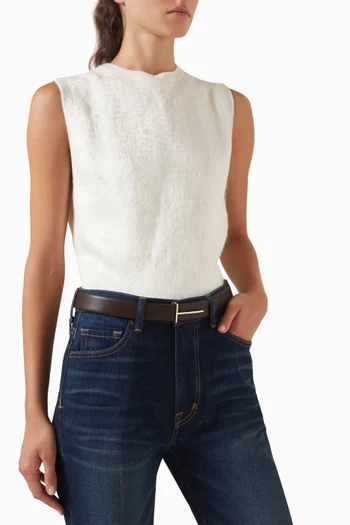 Classic Logo Belt in Leather