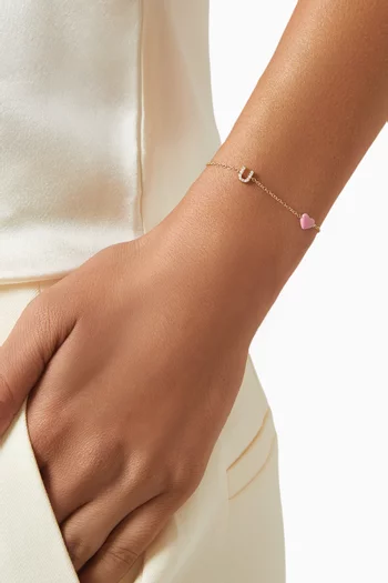 Love U Bracelet in 14kt Gold
