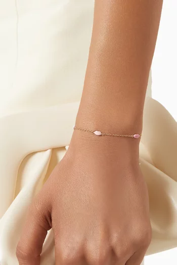 Mini Lip by the Yard Bracelet in 14kt Gold
