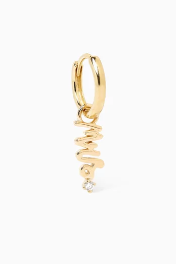 Mrs Huggie Single Earring in 14kt Gold
