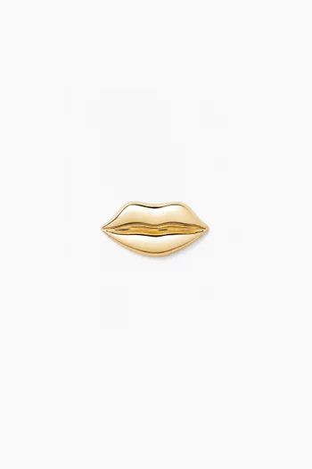 Lip Stud Single Earring in 14kt Gold