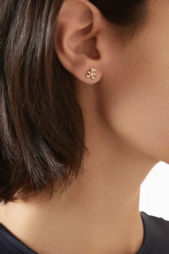 Bear Single Stud Earring in 14kt Gold