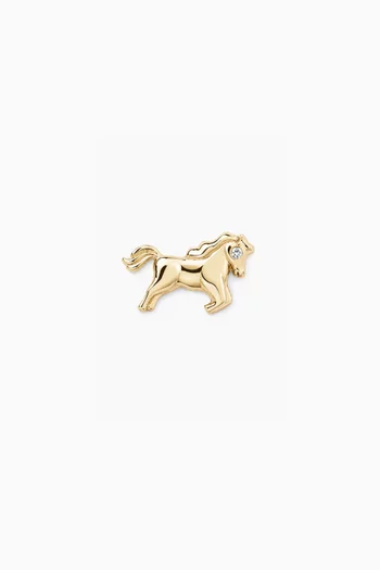 Pony Single Stud Earring in 14kt Gold