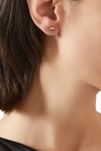 Croissant Single Stud Earring in 14kt Gold