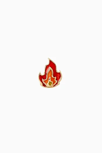 Flame Single Stud Earring in 14kt Gold
