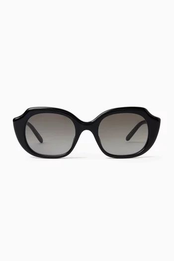 Slim Rectangular Sunglasses in Acetate