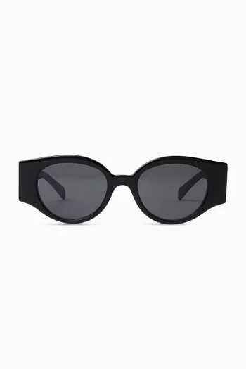 Triomphe Stamp Round Sunglasses in Acetate