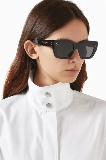 3 Dots HD Square Sunglasses in Acetate