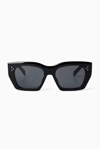 3 Dots HD Square Sunglasses in Acetate