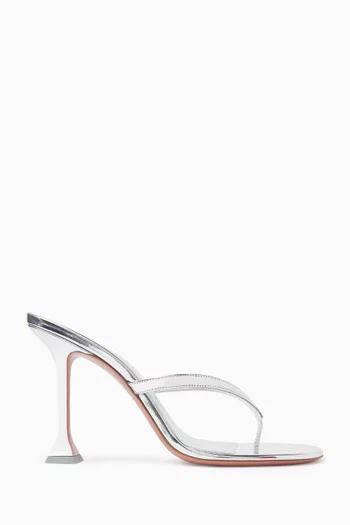 Juliette Thong 95 Mules in Metallic Leather