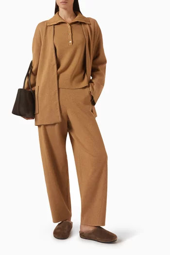 Tetris Cropped Pants in Merino Wool & Cotton